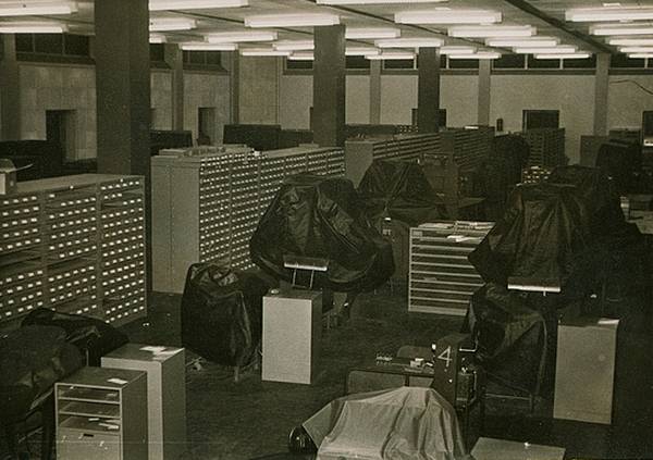 Part of the Machine Room with covered tabulators to the rear and AKPs in the foreground.