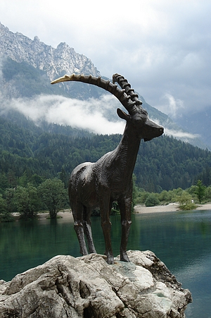 Ibex statue at Lake Jasna