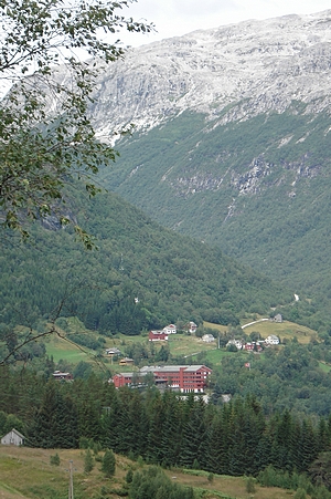 Unusual view of hotel